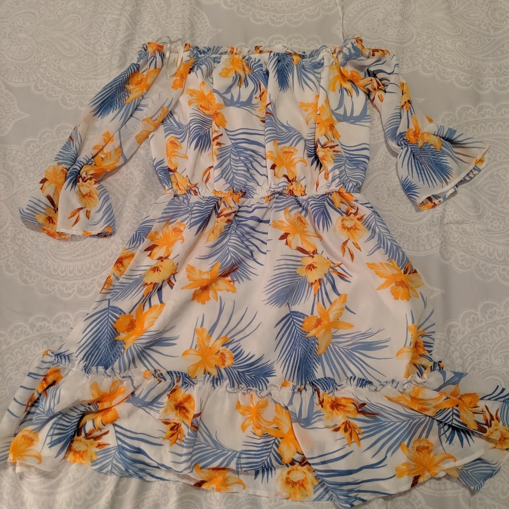 Floral off the shoulder dress